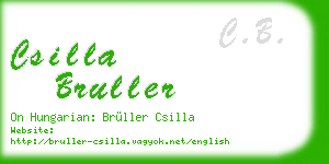 csilla bruller business card